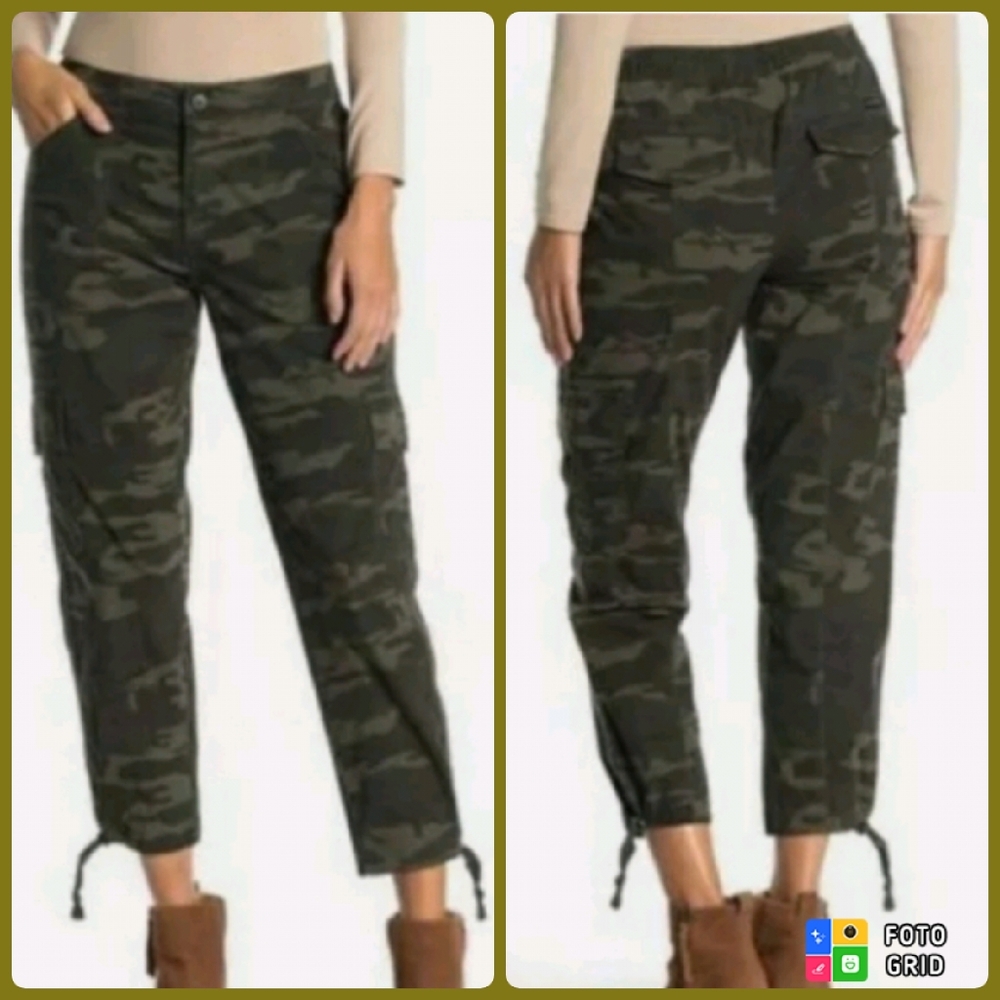Sanctuary Camo Cargo Cropped Joggers